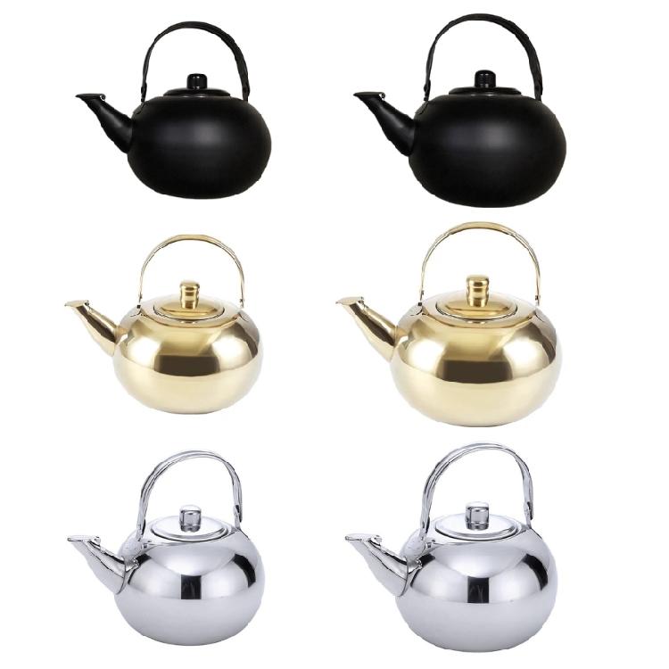 Coffee Teas Pots Water Kettles Stainsless Steel Teapots with Infuser for Kitchen