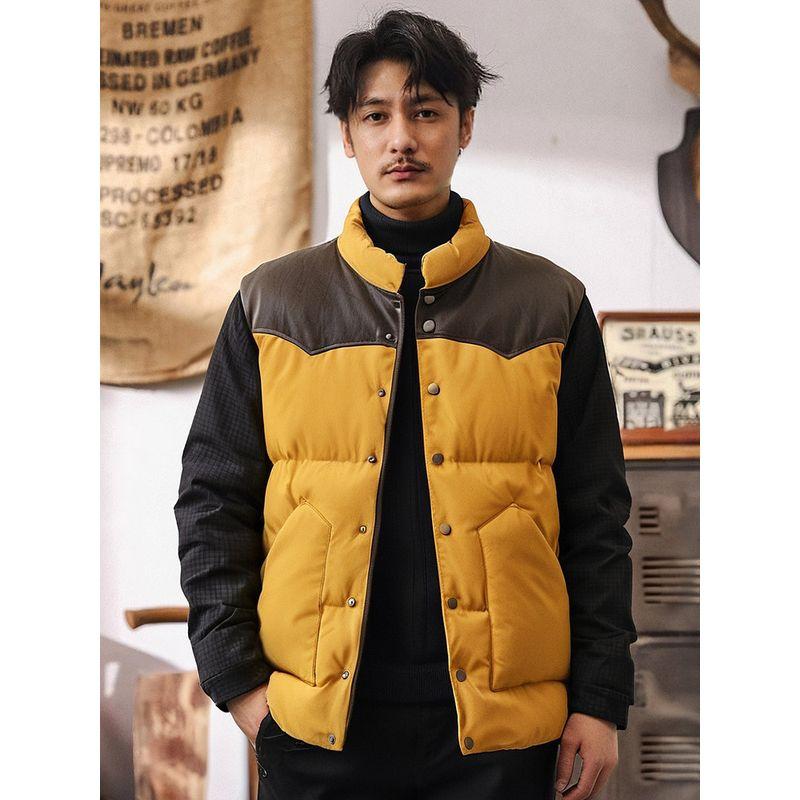 Japanese-Style Retro Bandage Dress Frock Vest Vest Men's Autumn and Winter Outer Wear Thick Waistcoat Jacket Export Men's Vest