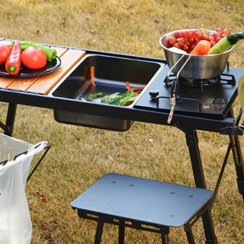 Dishwashing Sink Stainless Steels Wash Basin Picnics Wash Hand Washing Tank Outdoor Camping Kitchen Supply Easy To Use