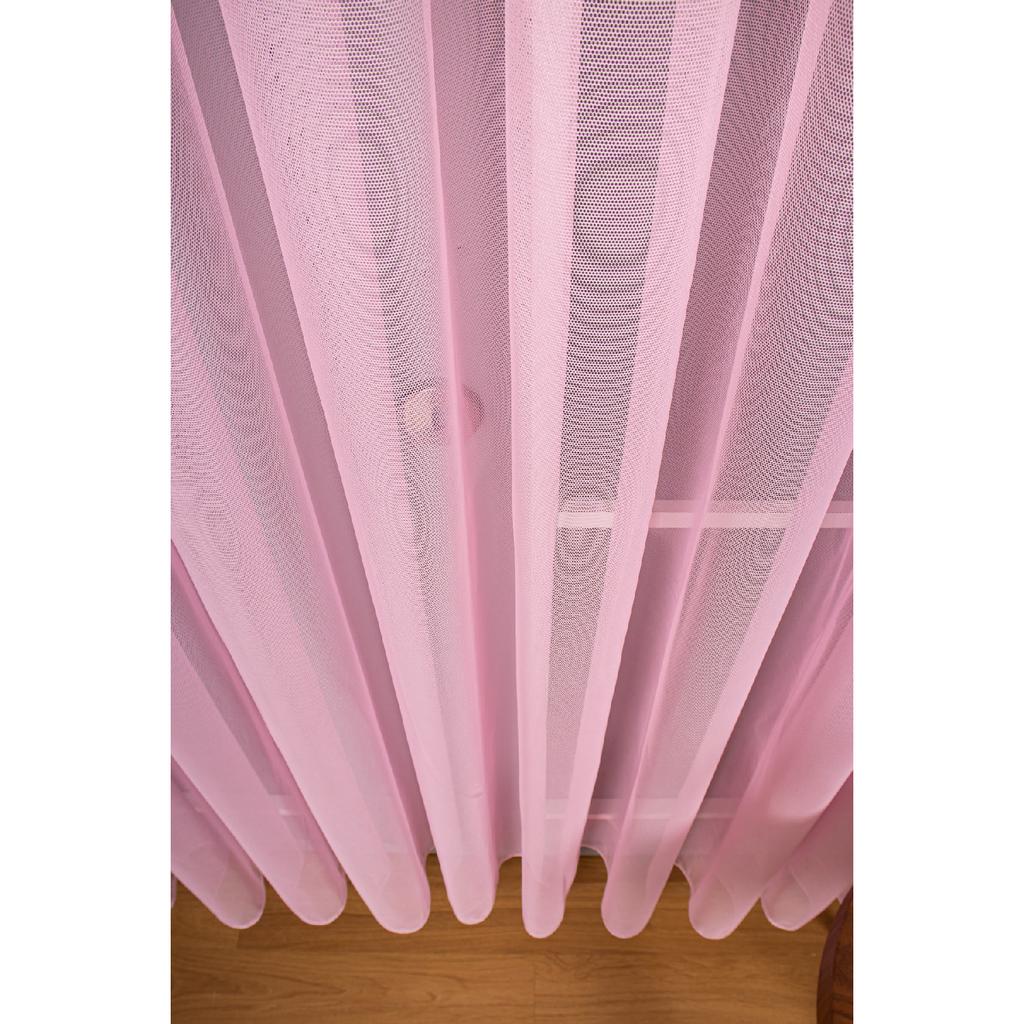 Цукрово-рожева грецька тюлева штора з стільниковим покриттям для підлоги 1/2 з рідким ворсом