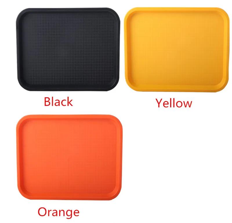 ABS anti slip plastic tray brown red green yellow color plastic plate fruit tray restaurant snake bar tea cake bread food dish