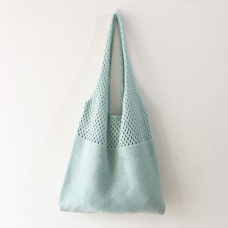 Spring/Summer Hollow Knit Handbag - Versatile Woolen Crossbody for Women