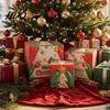 Snowman Elk Holiday Decor 3Pcs Christmas Stackable Gift Box Layered Cube Plastic Boxes with Santa