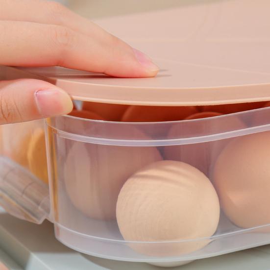 Stackable Home Storage Box Kitchen Refrigerator Egg with Holder Container Lid