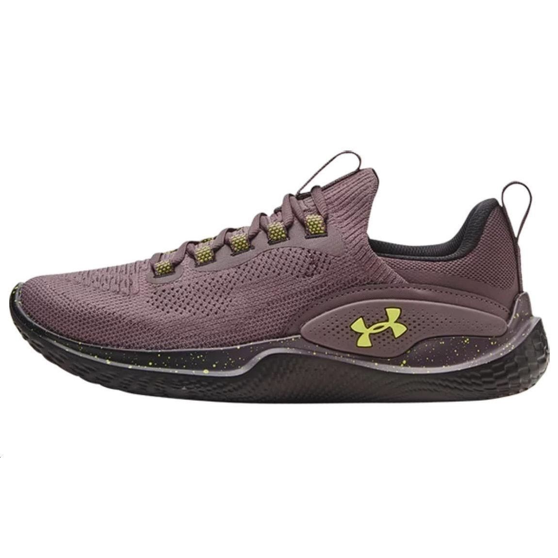 

Under Armour Flow Dynamic Ash Taupe Lime Yellow Unisex Sneakers Purple Black 3026106-103