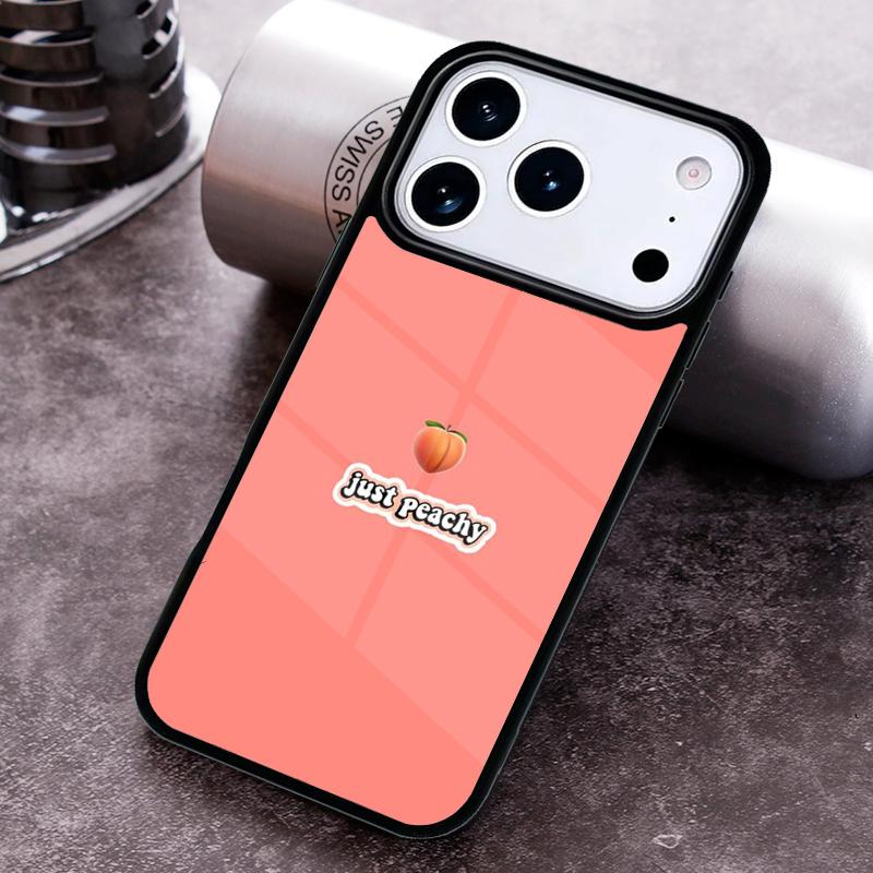 Coque de téléphone Motif Pêches Roses Peachy pour iPhone 17 16 15 Pro Max Air 14 13 12 11 Plus Housse Capa Antichoc