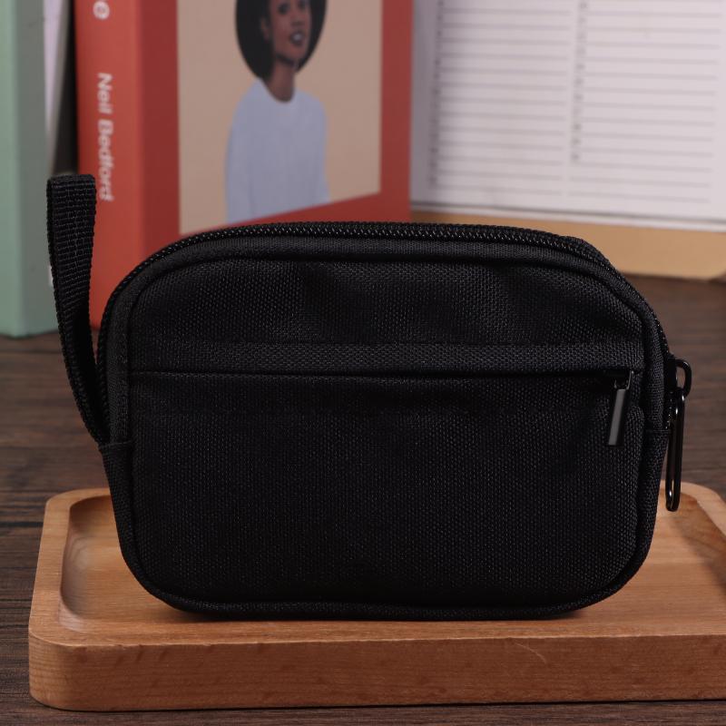 Oxford-stoff Herre Lommebok Ørepropp Oppbevaringsveske Kredittkortholder Etui For Gutter Jenter Reise Bankkort Organiserer Glidelås Myntpung