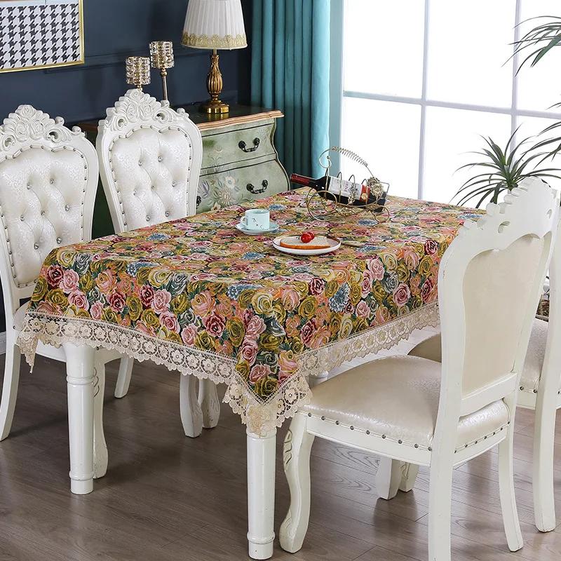 

Новый китайский стиль Домашний пылезащитный Пятноустойчивый Противоскользящий Накладка на стол Ощущение высокого класса Длинная скатерть Для обеденного стола и чая 60x60cm 1pcs жёлтый