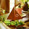 Creative 3D Sailing Ship Iron Art Plant Desktop Decoration Flower Pot Garden Decoration Ornament