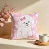 Fluffy Bichon Frise Pattern Cushion Cover Soft Pillow Cases for Home Bedroom Living Room Sofa