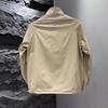 Mu Xi Summer Men's Trendy Solid Color Stand Collar Jacket - Handsome Casual Outerwear