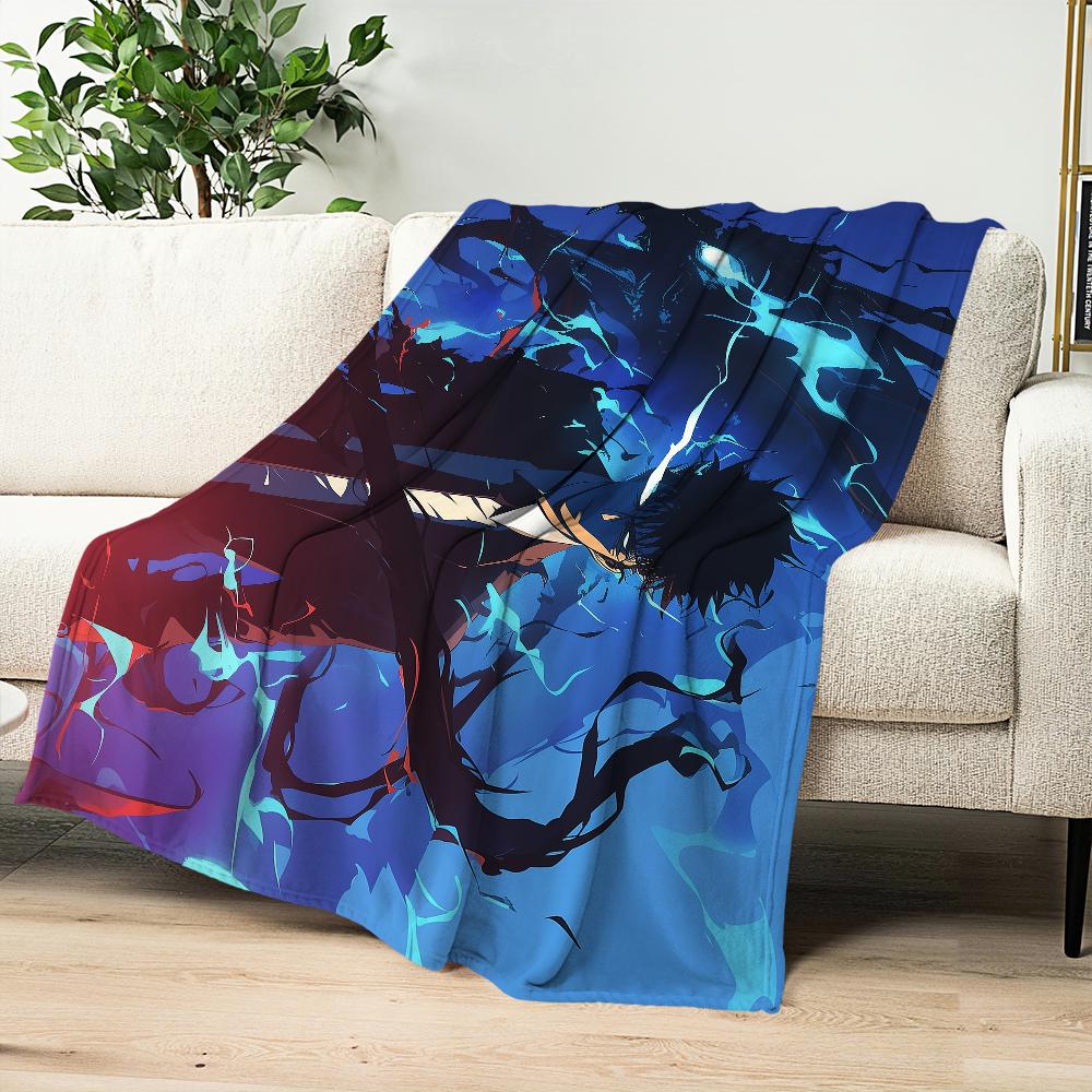 Anime S-Solo L-Leveling Printed Comfortable and Soft Sofa, Living Room Bed, Bedroom Blanket Suitable for Travel and Gifts
