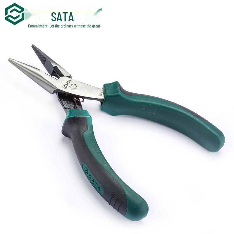 SATA Mini Wire Pliers Set: Needle-Nose, Bent-Nose, Flat-Nose Tools