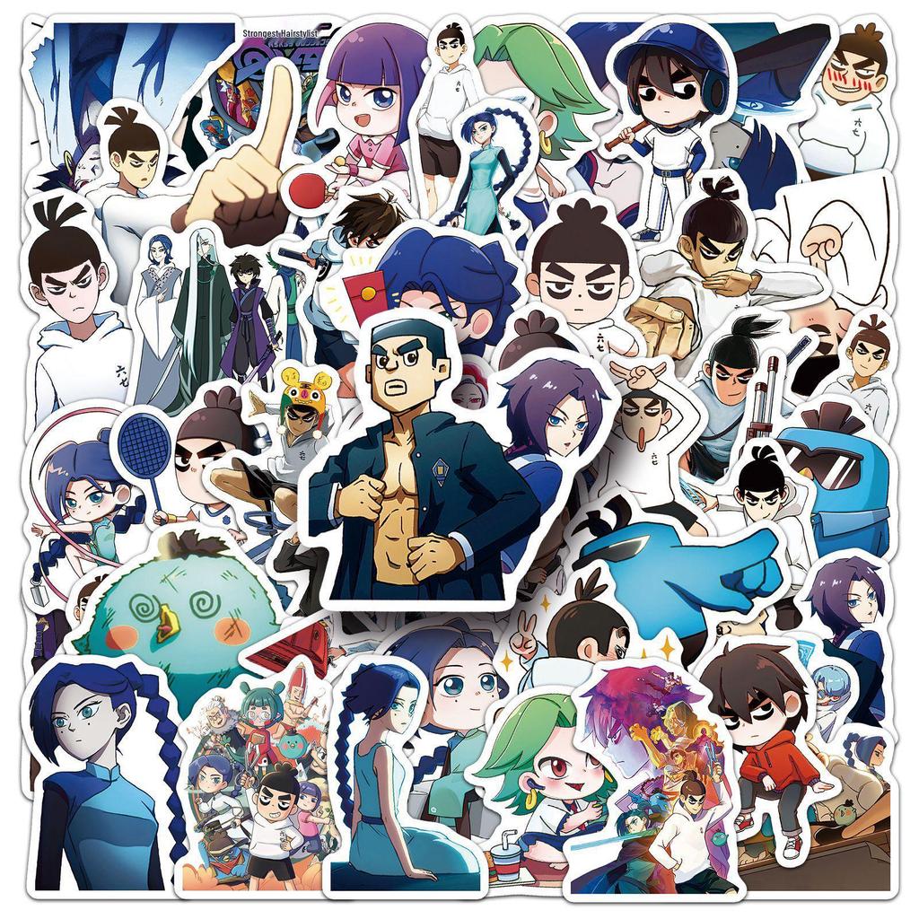 50 Assassin Wu Liuqi Cartoon Stickers: Chinese Animation Decor for Laptops & Tablets