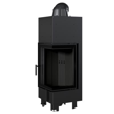 Stahlkamin KRATKI MBN rechts 10 kW Ø 200 schwarz thermotec