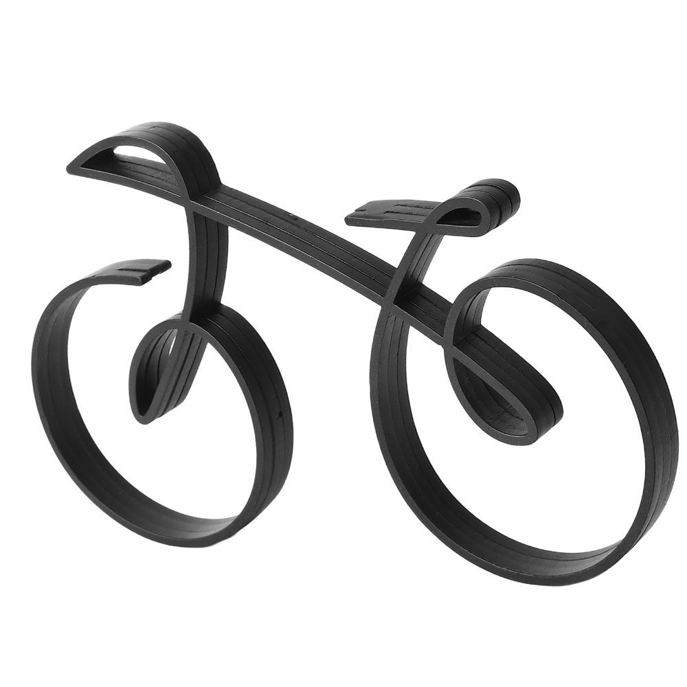 Black Wireframe Bike Metal Sculpture Iron Cycling Themed Desktop Decor Living Room Shelf Ornament