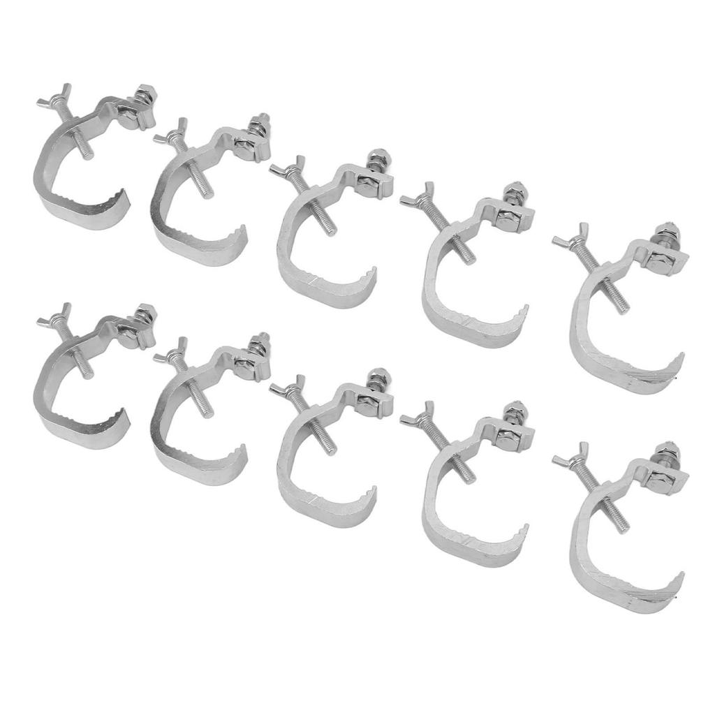 10PCS Stage Light Clamp 77lb Truss Clamp Aluminium Alloy Effortless Install Fits 30 to 52mm OD Pipe