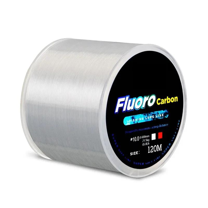 FLYSAND 120m Invisible Fishing Line - Fluorocarbon Coating, 0.20mm-0.60mm, 7.15LB-45LB Super Strong Spotted Line