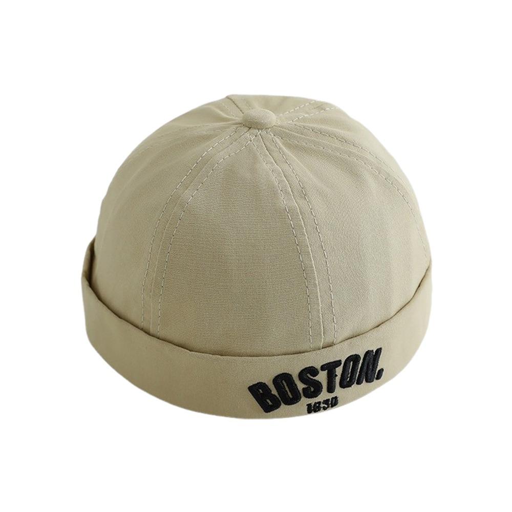 Cotton Children Melon Beanie Letter Embroidered Bucket Hat Hip Hop Fashion Landlord Cap Summer