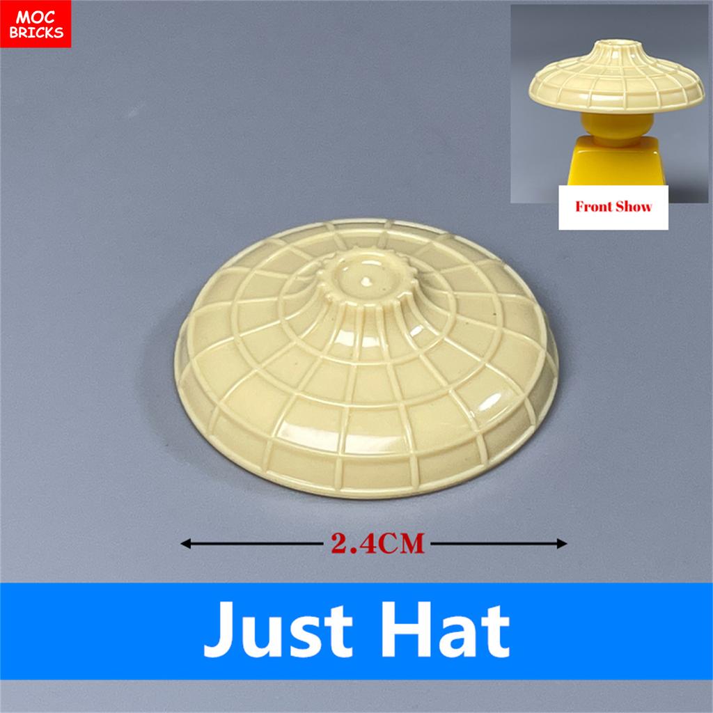 10 pezzi/lotto MOC Mattoncini Sci Nuoto Cuffia Cappello da Cowboy Casco Copricapi Accessori Figure Pezzi Blocchi da Costruzione Giocattoli Regali per Bambini