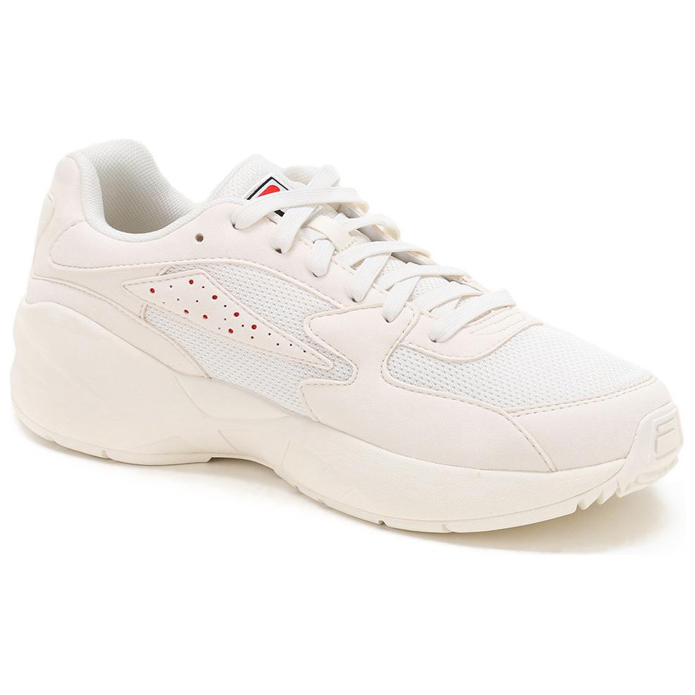 Fila Heritage FHT Textile, Synthetic Leather Low Top Casual Running Shoes Men's Milk White F12M011107FGD