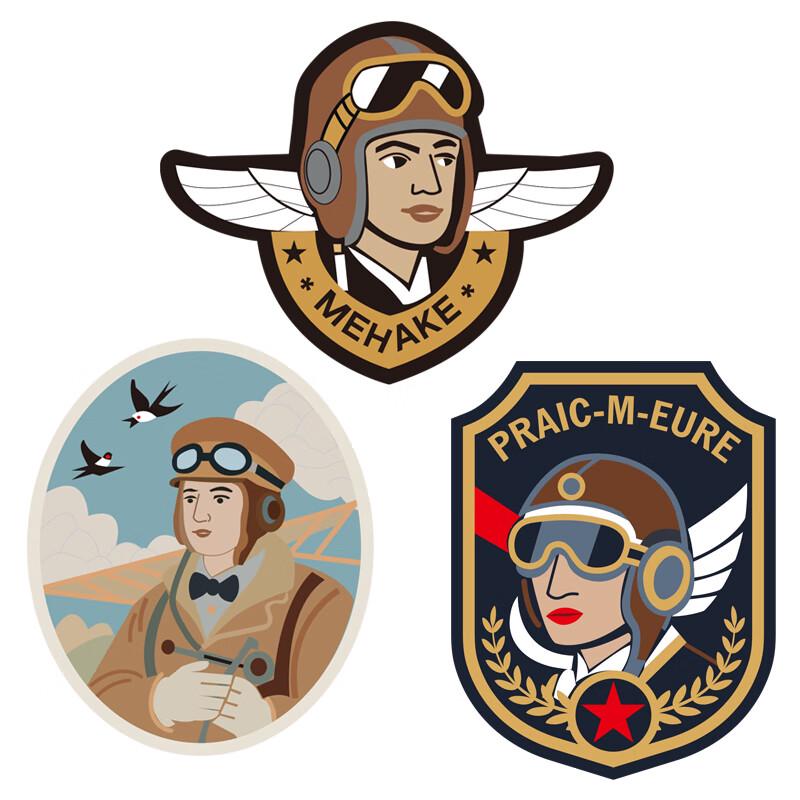 Ensemble de Patchs Velcro pour Pilote de Chasse Série J