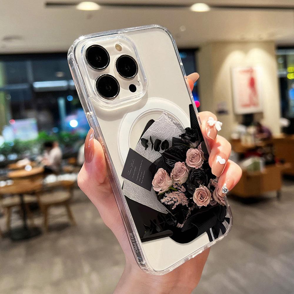 Magnetic Phone Case for iPhone 12 14 16 17 Pro 17 16 15 14 13 12 Pro Max  12 13 14 15  16 High Quality Shockproof Shell Full Protection Cute Style