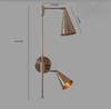 Wall Sconce Double Cone Stilnovo Style Brass Wall Lamp Mid Century Modern Bedside Light Wall Mount Sconce Home Decor Lighting New Home Gift