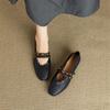 Fashion New Spring/autumn Genuine Leather Women Shoes Round Toe Mary Jane Shoes for Women Fashion Belt Buckle Low Heel Women Pumps