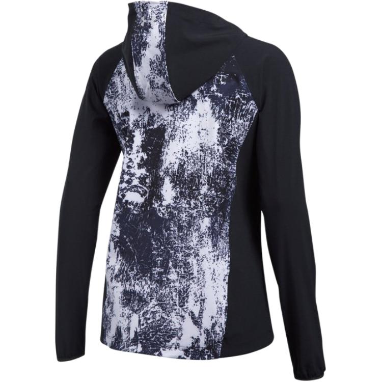 Under Armour Lehká sportovní bunda do větru s kapucí na zip s dlouhým rukávem Dámské bundy Černá 1304715-001