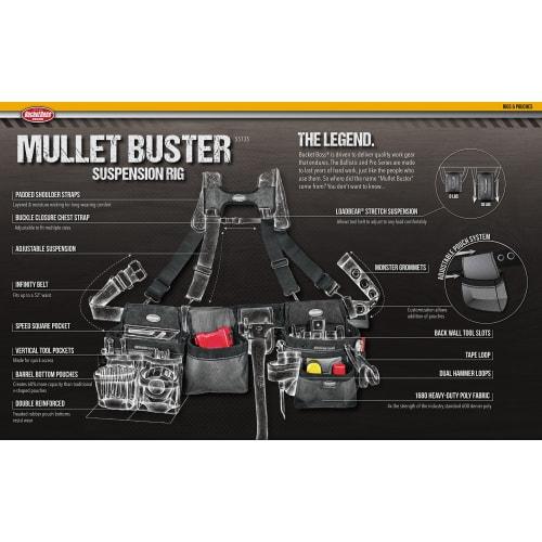 Bucket Boss Mallet Buster Suspension Rig Tool Bag (Waist Bag) Belt Suspenders