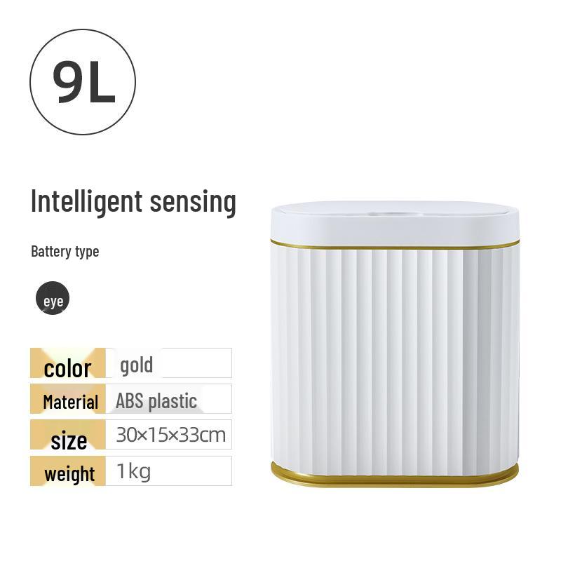 

Умное мусорное ведро Jieanhui: Автоматическое мусорное ведро для ванной комнаты с крышкой, узкий дизайн, роскошный стиль
