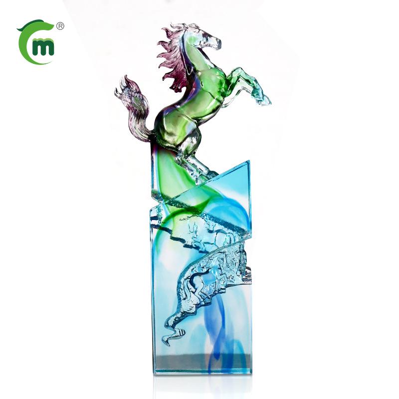 Fengming Glazed Chinese Zodiac Horse Figurine - Gift & Home Decor for Friends, Clients, Colleagues