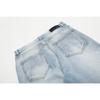 M09 Amiri Men's and Women's American Style Trendy Jeans with Fabric Patches, Holes, Embroidery, Casual and Fashionable High Street Pants