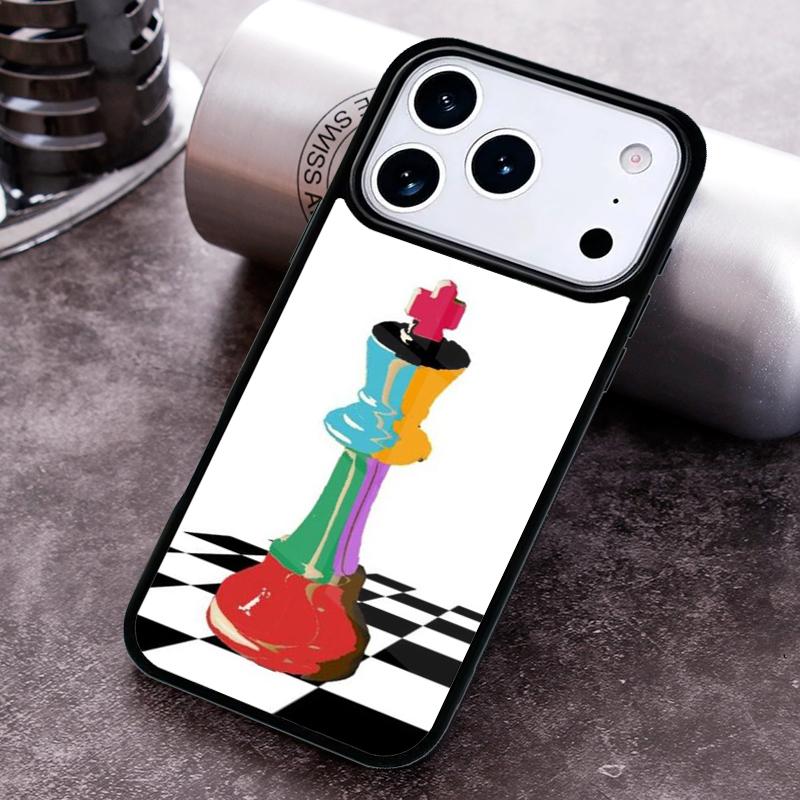Chess King Board Game Battle Phone Case For iPhone 17 16 15 14 13 12 11 Pro Max Plus 17Air Soft Silicone Cover