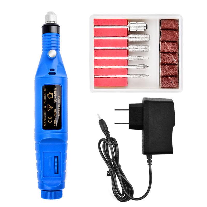 Strumenti per unghie Mini smerigliatrice elettrica Macchina portatile per unghie Pezzo per unghie Set smerigliatrice per unghie