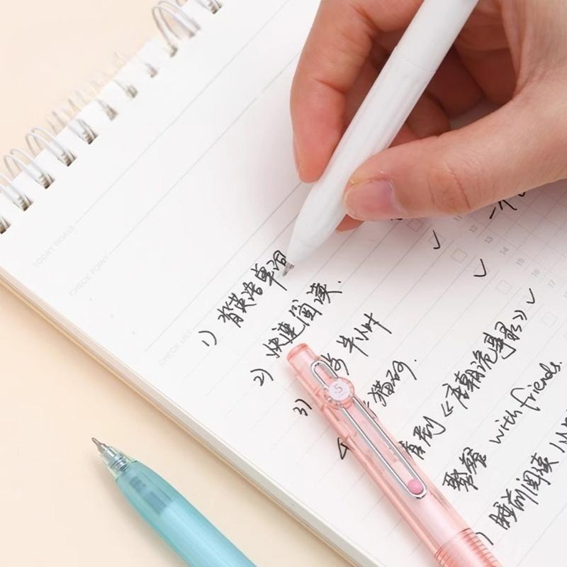 4PCS Ergonomic Pens for Exam Writing Smooth 0.5mm Tip Dark Ink School Office Supplies Night Visibility Design