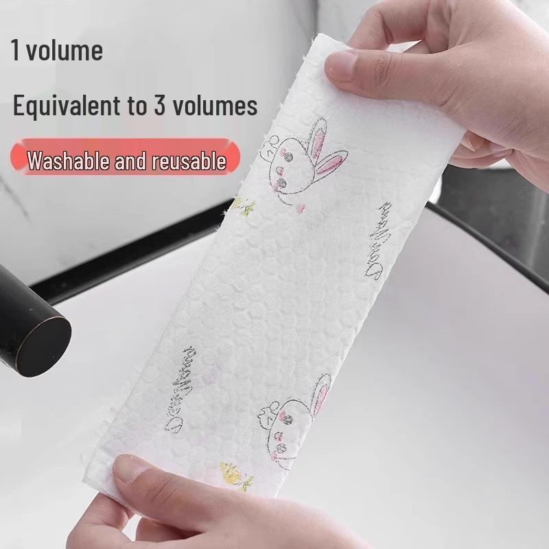 Lazy Rags Thickened Disposable Kitchen Towels: Large, Absorbent, Non-Stick, Lint-Free for Dry/Wet Use.