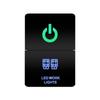 12V Green Blue Light Dual Button Switch ON OFF /Momentary Push Switch For Toyota 4Runner FJ Cruiser Landcruiser Camry RAV4 Prado Relays 5