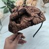 Textured Bowknot Fascinator Dark Hairpiece for Costume Parties Studded with Bowknot Headband for Wedding