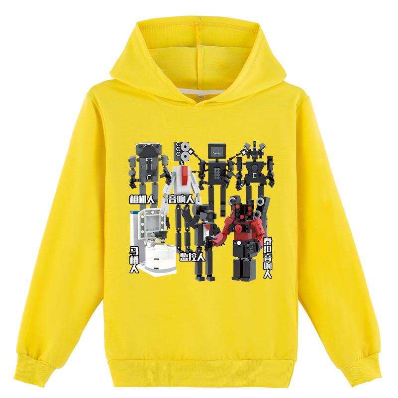 Dziecięca bluza z kapturem 3D Skibidi Toaletowa bluza dziecięca Sweter