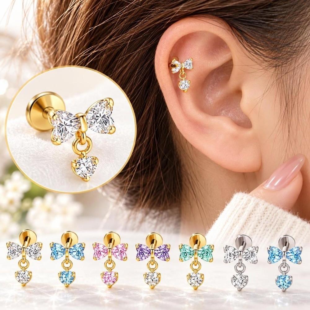 Dangle Charm Body Piercing Jewelry G23 Titanium Ear Piercing Stud Cartilage Piercing