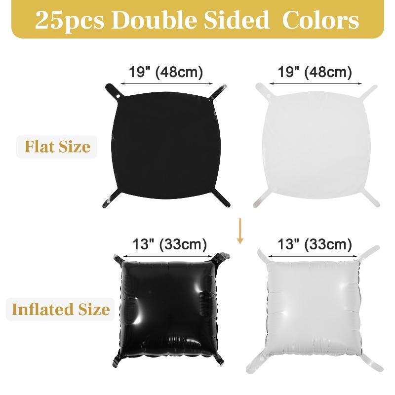 Multi-Color Double-sided Square Block DIY Background Wall Aluminum Film Balloons for Birthday Parties Wedding Background