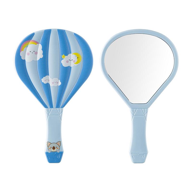 

Пластиковое зеркало в форме воздушного шара, высокой четкости, мини-карманное секторное зеркало, легкое, портативное, для макияжа, подарочное зеркало синий