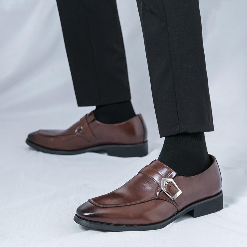 Luxuriöse Neue Designer Monk Strap Slipper Für Herren Braun Schwarz Lackleder Kleidschuhe Casual Schuhe Hochzeitskleid Homecoming Schuhwerk