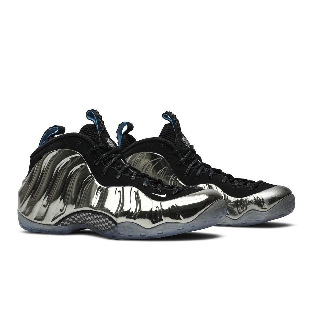 Nike Air Foamposite One QS 'All-Star - Chromeposite' (Unisex) Silver / Silver-Black Basketball Shoes 744306 001