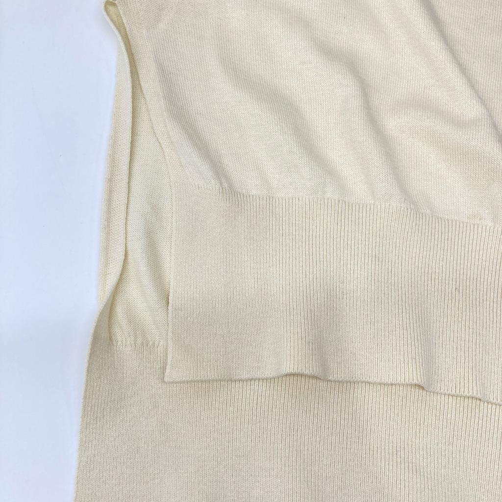 ENFOLD 24Stainless Steel Silk Cotton Pullover Tops 38 IvoryUsed