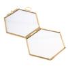 Glass Photo Frame Hexagonal Hanging Picture Holder for Modern Home Decoration Wall Display