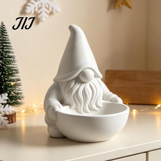 Aromatherapy Holder 3D Printed Gnome Candy Bowl, Nordic Faceless Dish, Decorative Home Accessories Tabletop Key Bowl for Christmas Tiered Tray,