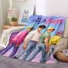 1pc Saja Boys Flannel Blanket [Cozy Throw Blanket] For Sofa, Bed, Travel, Camping, Livingroom, Office, Couch, Chair, And Bed